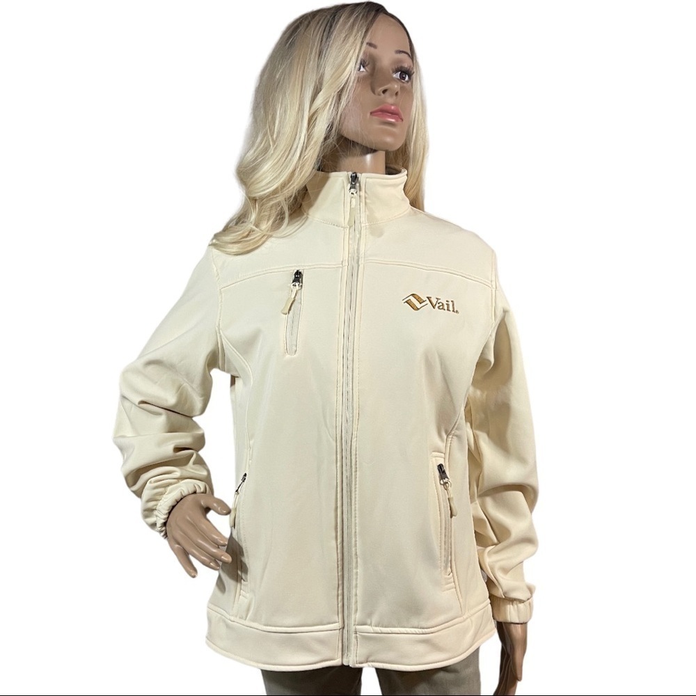 GOGO full zip cream colored Vail jacket